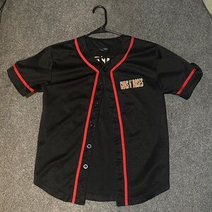 Black Jersey with Red Trim and Guns N' Roses Logo